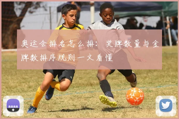 奥运会排名怎么排：奖牌数量与金牌数排序规则一文看懂
